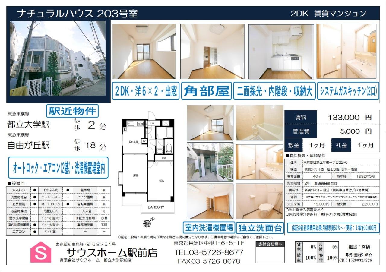 ナチュラルハウス203　案内図面